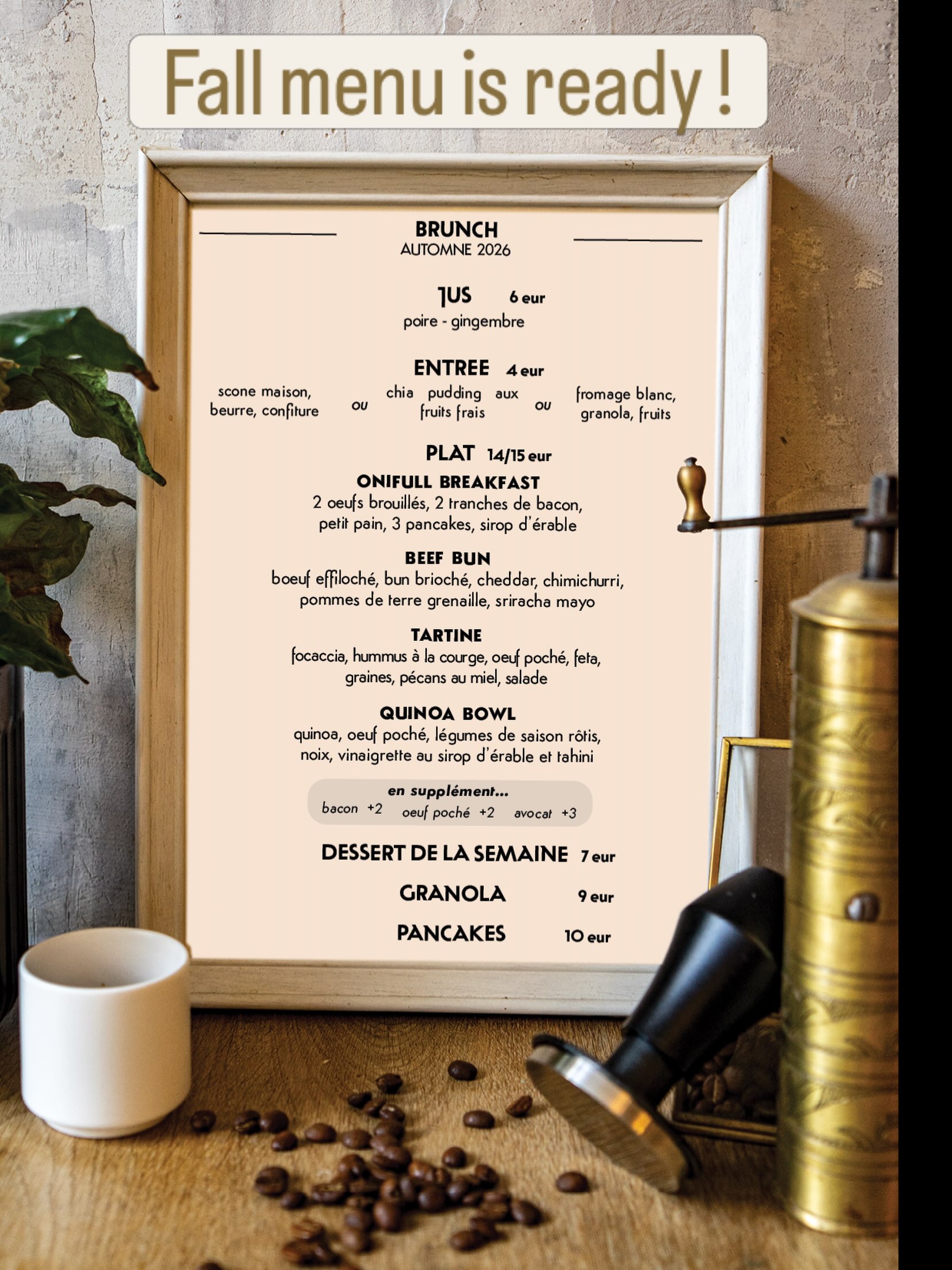 Fall menu is ready !